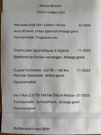 škoda osobní automobily Mercedes EQB 250 + Elektro  140 Kw Progessive 2026/3