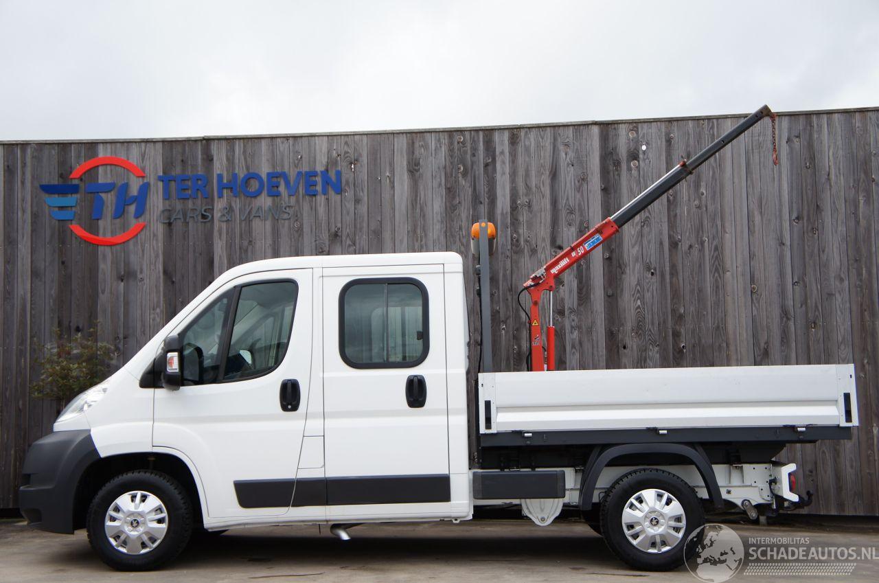 Peugeot Boxer 2.2 HDi Dubbele Cabine Open Laadbak Kraan Airco Trekhaak 96KW Euro 4
