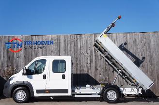 krockskadad bil auto Citroën Jumper 2.2 HDi 3Zijdige Kipper Dubbele Cabine Airco Navi 110KW Euro 5 2016/8