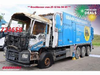 dañado camiones MAN TGS 36.480 8X4 MTS Dino 5 12m3 Saugbagger Euro 6 2016/9