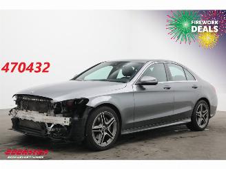 Vaurioauto  passenger cars Mercedes C-klasse 200 9G-Tronic AMG Leder Navi Clima Cruise Camera SHZ 2019/2