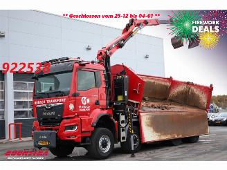 krockskadad bil vrachtwagen MAN TGS 43.510 8X8 Widespread Palfinger Q170Z84TI Kran 62.358 km!! 2024/1