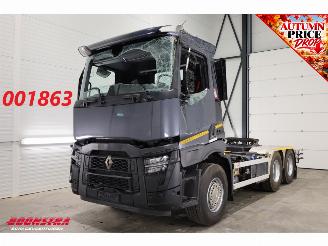 dommages camions /poids lourds Renault C 480 ACC 2X PTO Hydrauliek AJK Kip / Schiebe 6X4 144.786 km! 2023/4