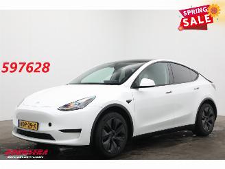 krockskadad bil auto Tesla Model Y Long Range RWD 75 kWh Pano LED ACC Leder Camera SHZ 2025/2