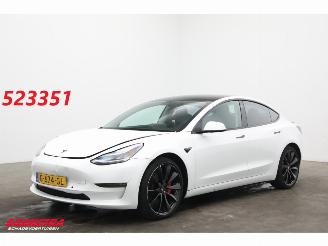 krockskadad bil auto Tesla Model 3 Performance AWD 75 kWh Pano LED ACC SHZ Camera 2019/9