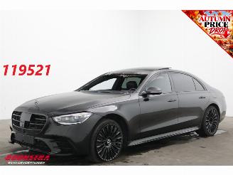 skadebil auto Mercedes S-klasse 580 e Lang AMG Line 4X Memory/SHZ/Ventilatie HUD AR Burmester 2023/5