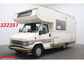 Vaurioauto  campers Dethleffs  Globetrotter Turbo D Luifel Fietsendrager 1993/1
