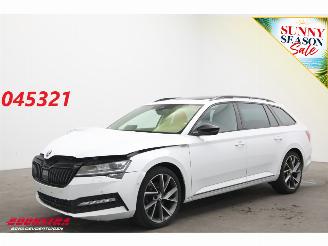 damaged passenger cars Skoda Superb Combi 2.0 TDI 200 PK DSG SportLine LED ACC Virtual Camera LRHZ AHK 2024/5