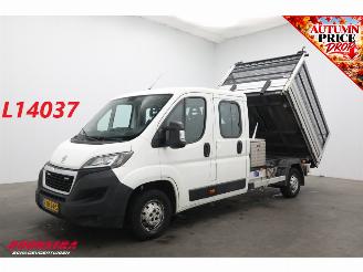krockskadad bil auto Peugeot Boxer 2.0 HDI Kipper DoKa 7-Pers. Airco AHK 142.333 km! 2019/7