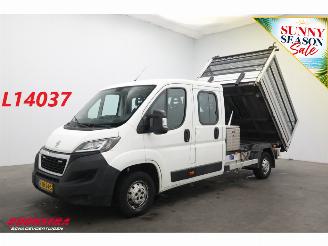 krockskadad bil bedrijf Peugeot Boxer 2.0 HDI Kipper DoKa 7-Pers. Airco AHK 142.333 km! 2019/7