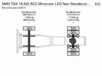 MAN TGX 18.520 ACC Mirrorcam LED Navi Standairco 108.576 km! picture 33