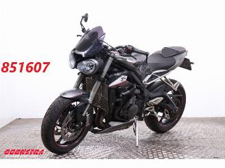 krockskadad bil motor Triumph Street Triple RS ABS Yoshimura Lap Timer 2017/9