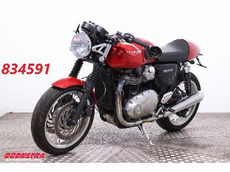 krockskadad bil motor Triumph Thruxton 1200 Vance Hines 2021/3