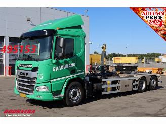 dommages camions /poids lourds DAF XD 450 6X2 Haakarm + HMF 3220K-RCS Kran 124.200 km! 2024/4