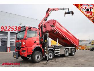 krockskadad bil vrachtwagen MAN TGS 43.510 8X8 Widespread Palfinger Q170Z84TI Kran 62.358 km!! 2024/1