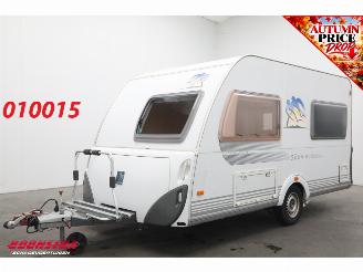 skadebil caravan Knaus  Südwind 420 NL Premium Line Mover Fietsendrager Lengtebed treinzit 2010/2