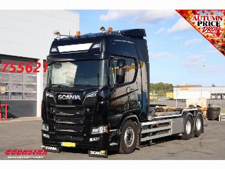 Schade vrachtwagen Scania R R530 V8 Facelift Hiab 26t. Full Air ACC Leder 6X2 201.318 km! 2024/12