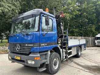 Unfall Kfz LKW Mercedes Actros 1831 AK 4x4 Open laadbak met zware Palfinger laadkraan 1999/10