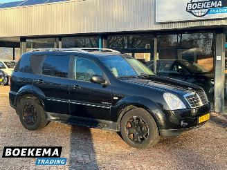 krockskadad bil bedrijf Ssang yong Rexton SSangYong RX 270 XVT Automaat Leer Memory Cruise Clima Sapphire 2011/6