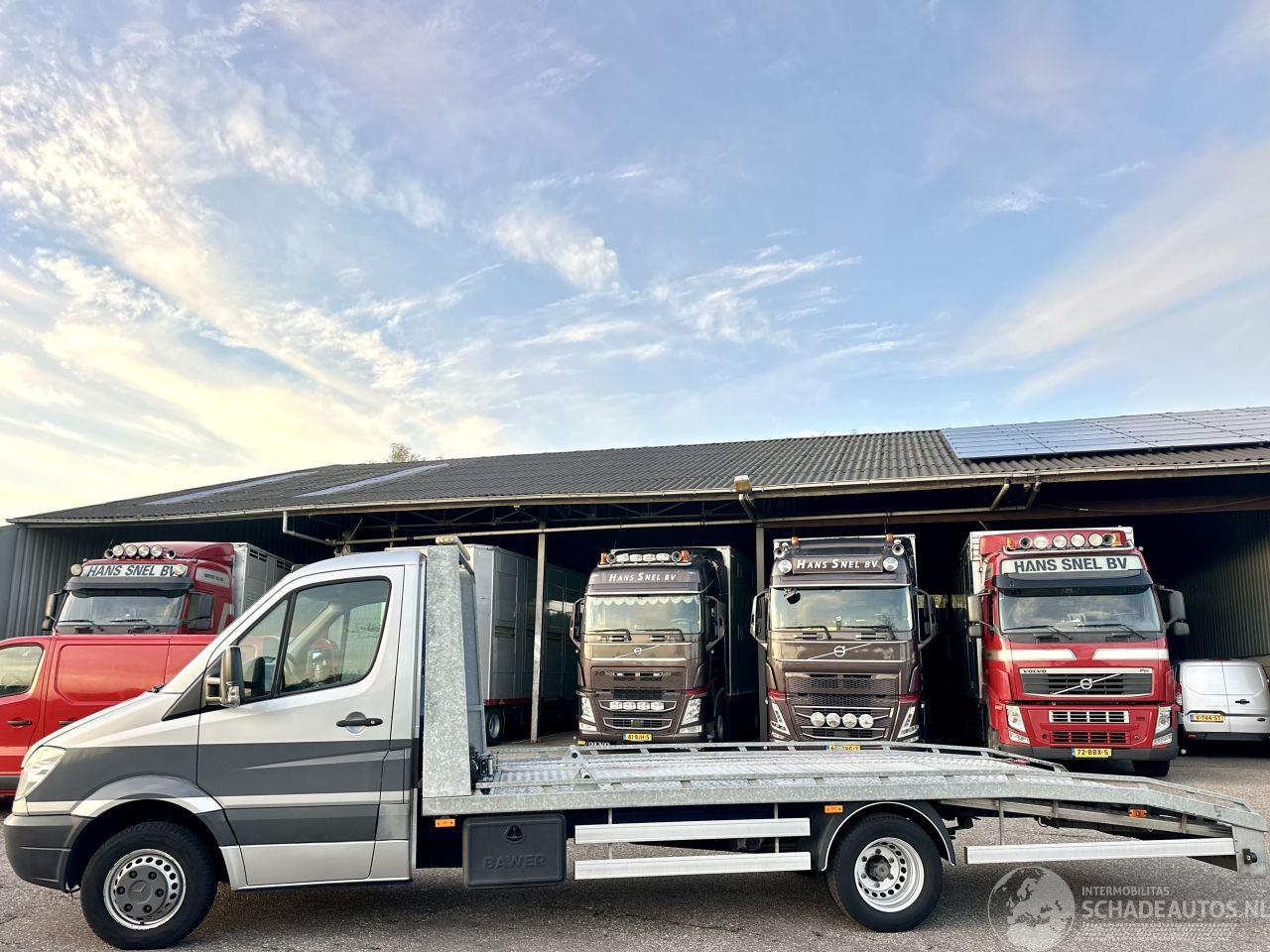 Mercedes Sprinter 2.2 CDI 163pk aut oprijwagen - org nl + nap - navi - airco - 3pers - 6x goede hankook banden - zeer netjes