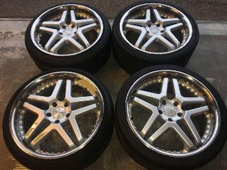 krockskadad bil auto BMW 5-serie 20 inch originele breyton velgen breedset - 275/30/zr20 - 245/35/zr20 - zeer dikke velgen -vaste prijs 2009/6