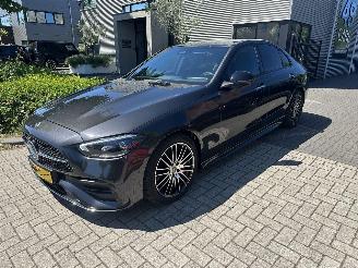 krockskadad bil auto Mercedes C-klasse C220d AMG/RADAR/LEDER/360CAMERA/SFEERVERLICHTING/BOMVOL 2022/6