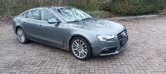 uszkodzony samochody osobowe Audi A5 Sportback A5 2.0-TDI Automatik Navi Bi-xenon met Led Led-Achterlichten Trekhaak Parkeersensoren 18-inch Audi velgen Stoelverwarming Lichtautomaat Regensensor afneembare trekhaak 2016/2